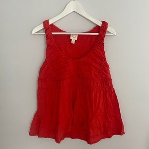 Anthropologie Ruffle Tunic Tank